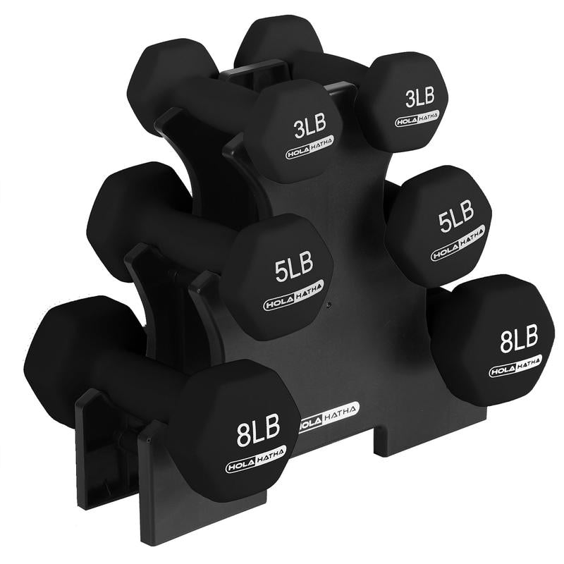 Dumbbell Hand Weight Set with Storage Rack