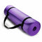 Purple NBR Yoga Mat Thick Pad Nonslip Exercise Fitness Pilate Gym Durable 15Mm